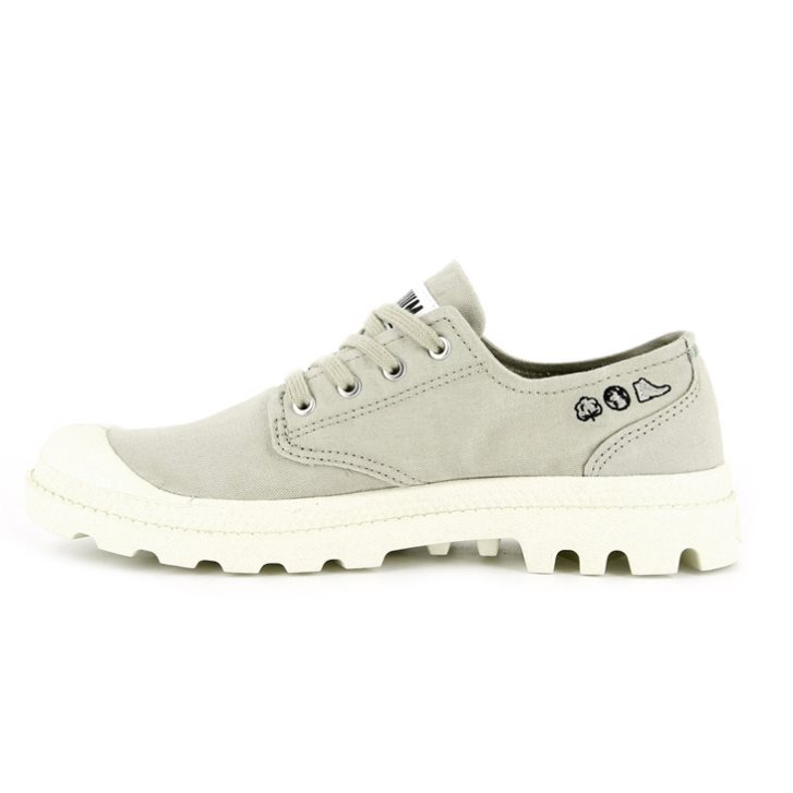 Palladium Pampa OX Organic II Men's Oxfords Shoes Light Green | UK P420-YXJ